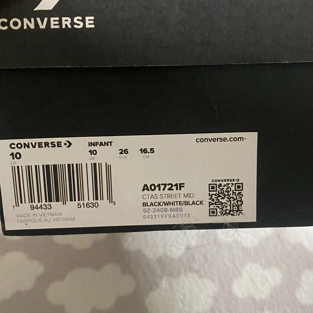 Converse Kids Black and White Sneakers